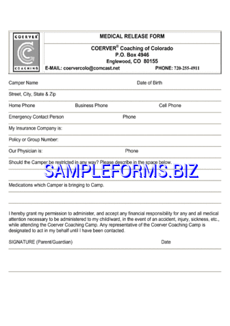 Colorado Medical Release Form 3 pdf free